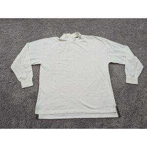 Vintage Greg Norman Pullover Mens Medium Sweater‎ Long Sleeve Logo Golf White